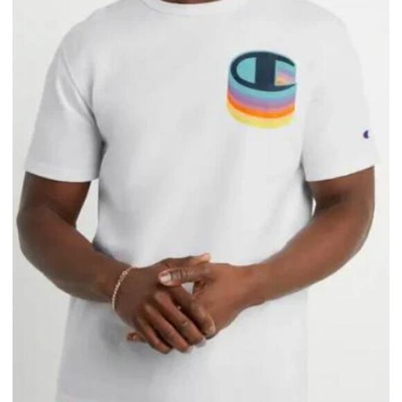 NEW Champion Heritage Puff Tee Short Sleeve White Size Small GT19 586B0A WHC - Picture 1 of 6
